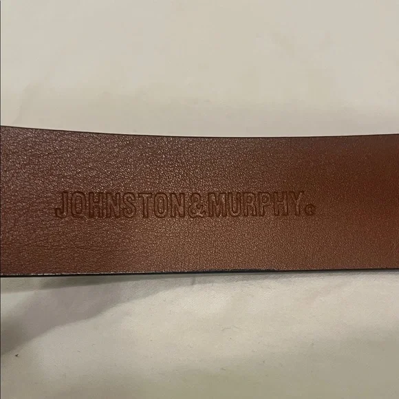 Johnston & Murphy Belt sz 34 Black Genuine Leather lizard embossed dress casual - Picture 5 of 7